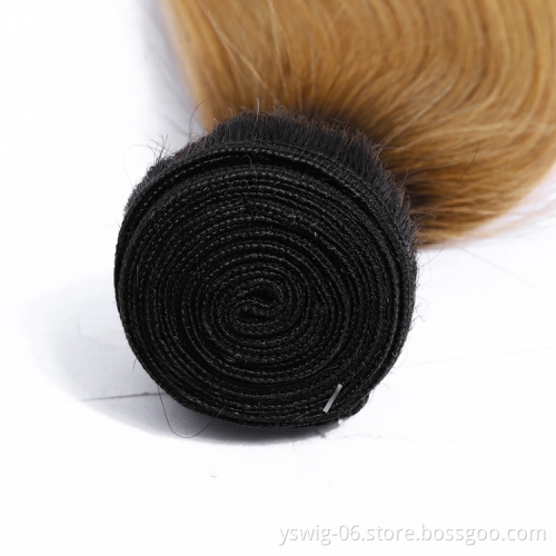 10a Hair Bundles Human Hair Virgin Brazilian Hair Bundles, 100% Virgin Brazilian Hair, 1b/27# Straight Mink 10"-24"
